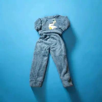 Pijama polar azul para niños talla 4 - miniatura 3