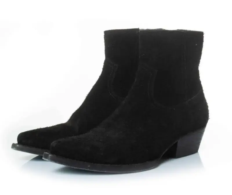 Botines negros de gamuza - 1