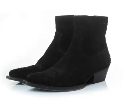 Botines negros de gamuza - miniatura 1