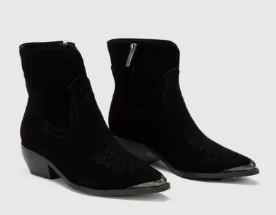Botines negros de gamuza - miniatura 2