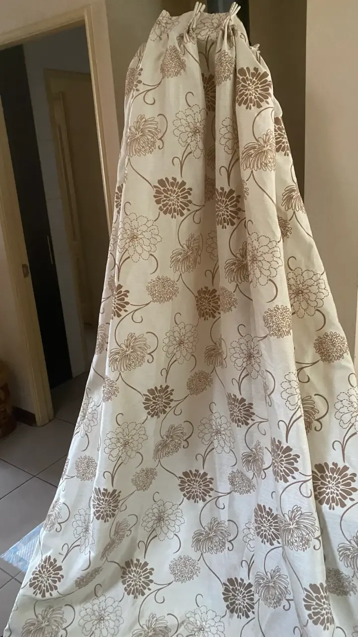 Cortinas estampadas beige