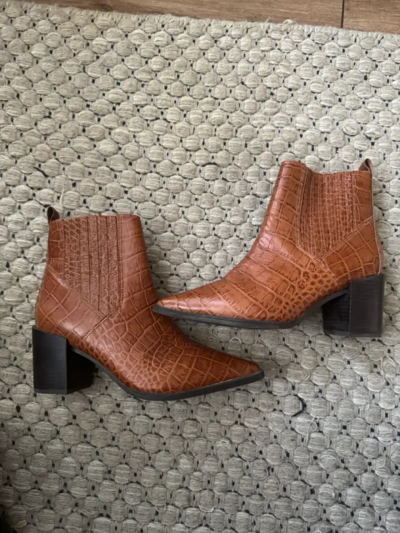 Botines de cuero marrón - 1