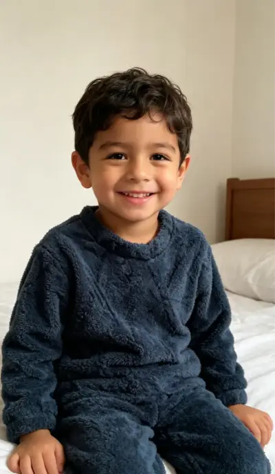 Pijama de niño azul oscuro talla 4 - miniatura 3