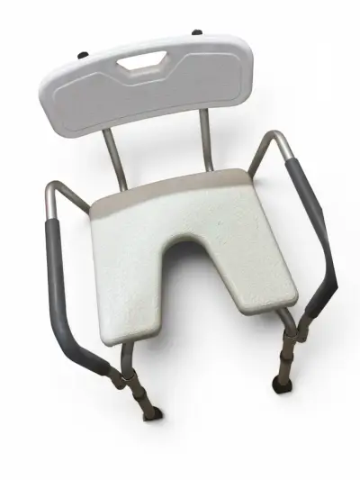 Silla de ducha ajustable con rebaje - miniatura 1
