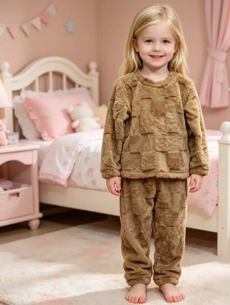 Pijama polar para niños talla 4 - 2