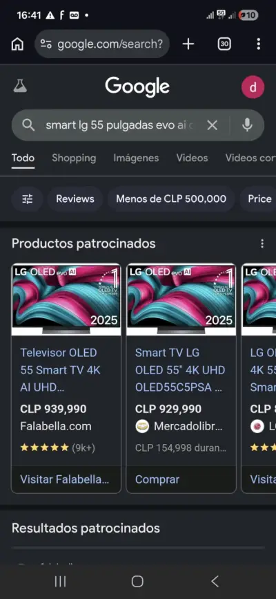 Smart TV LG OLED 55" 4K FHD Google año 2026 - miniatura 1