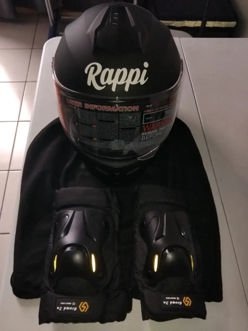 Casco moto Rappi negro - 5