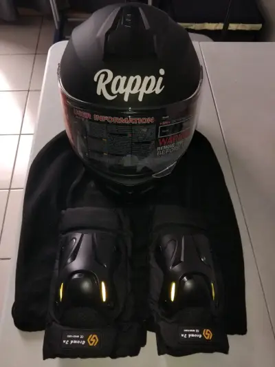 Casco moto Rappi negro - miniatura 5