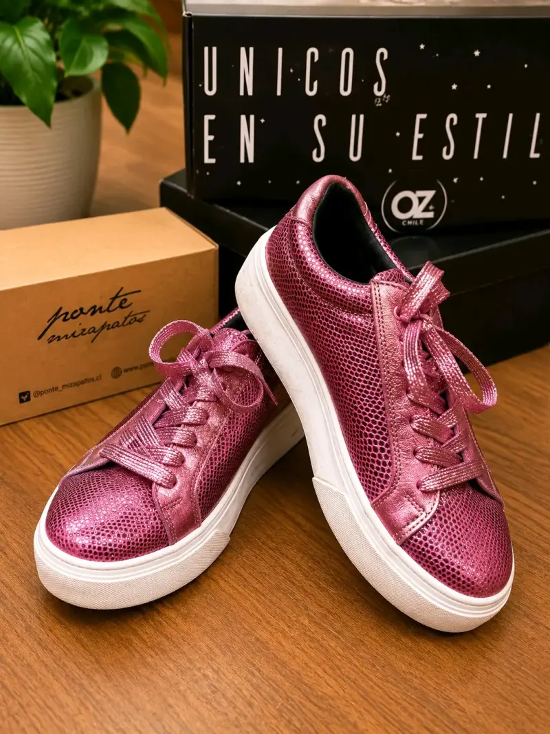Zapatillas rosadas brillantes