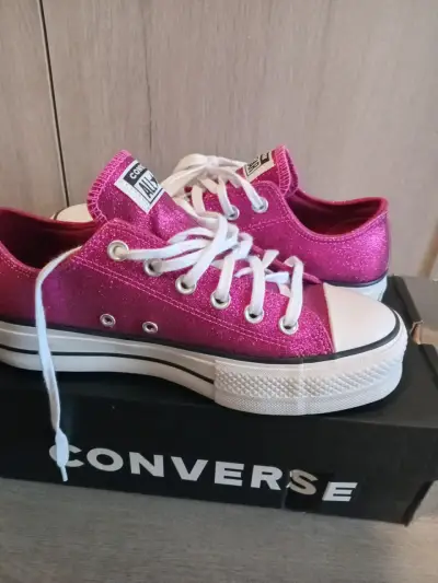 Zapatillas Converse glitter rosas - miniatura 8