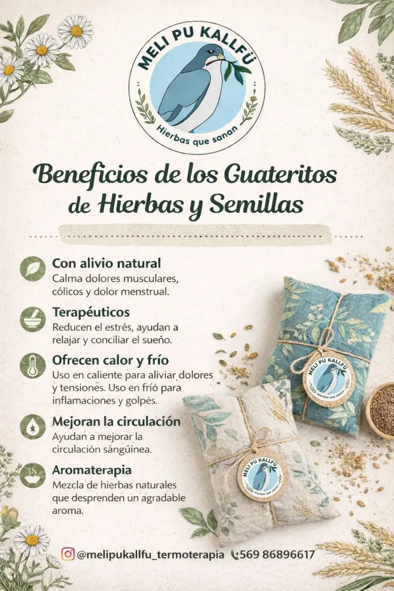 Cojín térmico de semillas y hierbas para hombros - 5