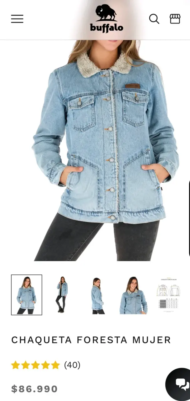 Chaqueta de jeans Buffalo "original" Talla M/L - 4