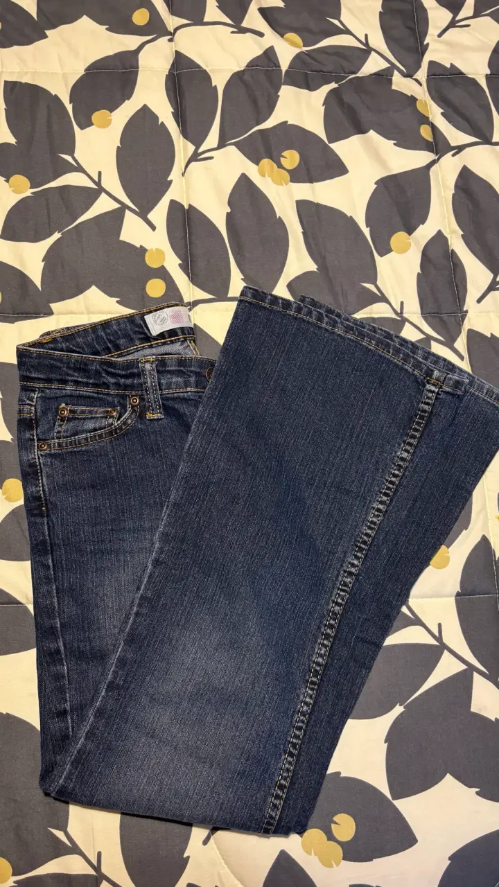 Jeans flare azules de mezclilla - 1