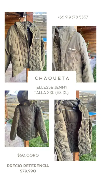 Chaqueta ELLESSE acolchada verde - miniatura 5