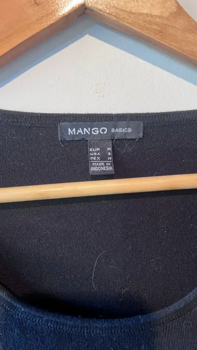 Vestido negro Mango manga larga - miniatura 2