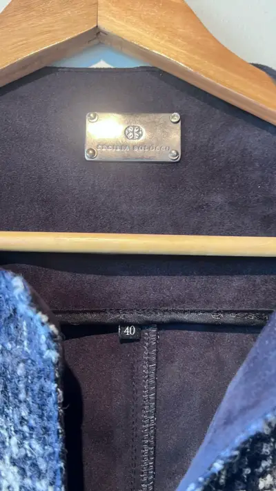 Chaqueta de tweed azul marino - miniatura 2