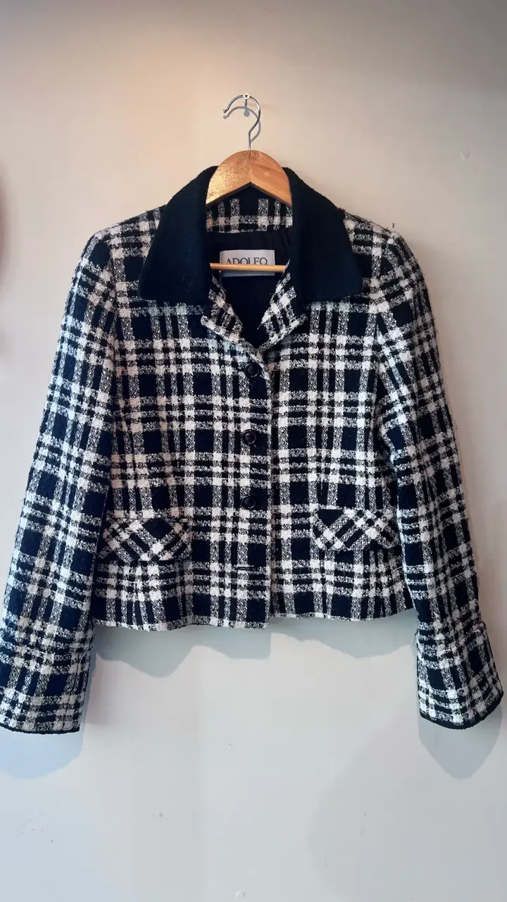 Chaqueta de cuadros estilo vintage