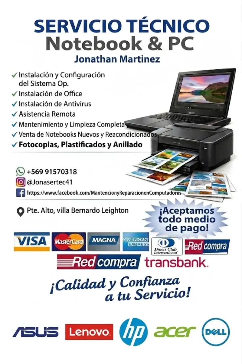 Servicio Tecnico Notebook y Pc