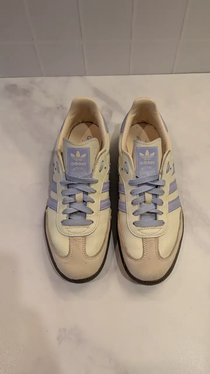 Zapatillas ADIDAS SAMBA deportivas blancas y lilas - 4