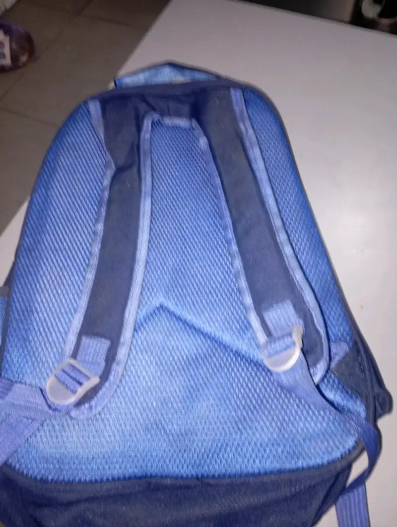 Mochila infantil azul con diseño de cocodrilo 🐊 - 2