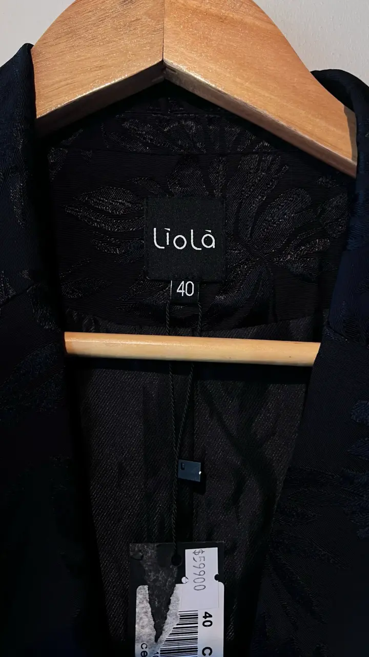 Blazer negro estampado Liola - 2