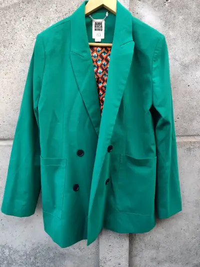 Blazer verde con diseño interior - miniatura 1