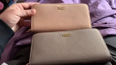 Billeteras Bimba y Lola beige y taupe - miniatura 1