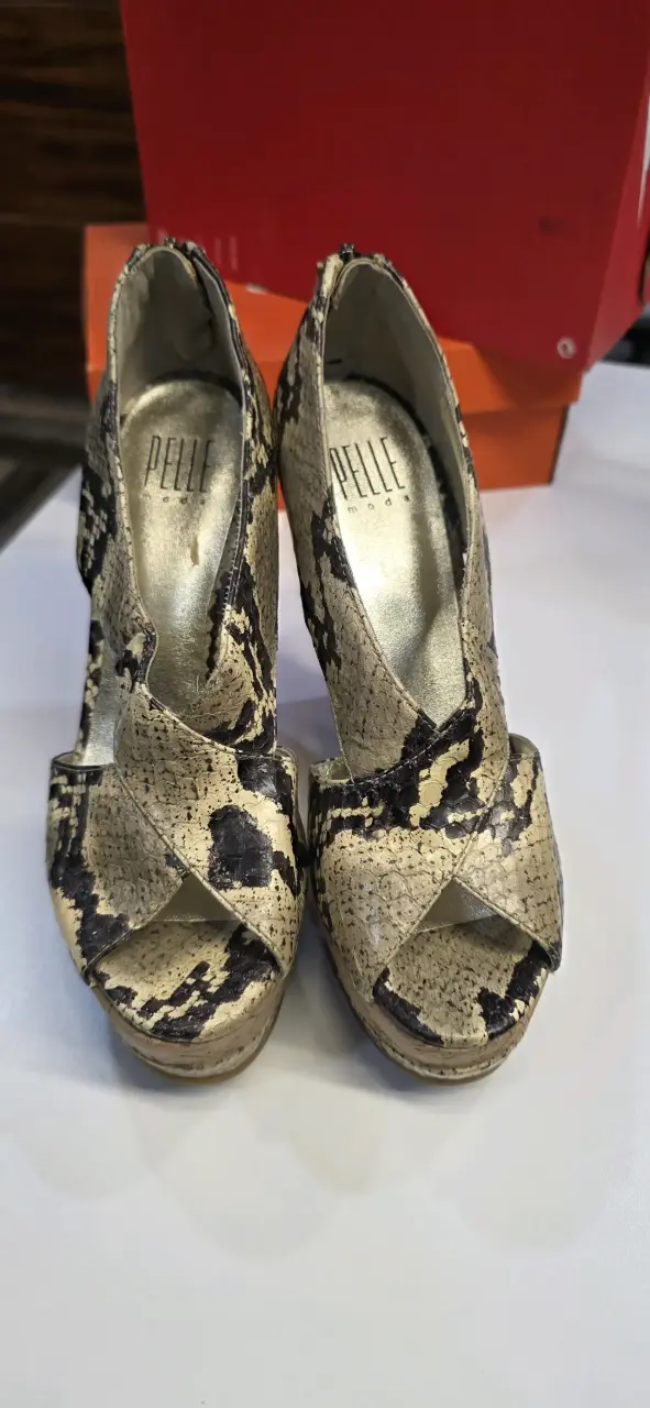 Zapatos de tacón piel de serpiente - 1