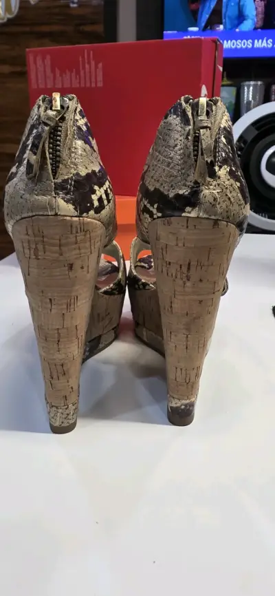 Zapatos de tacón piel de serpiente - miniatura 5