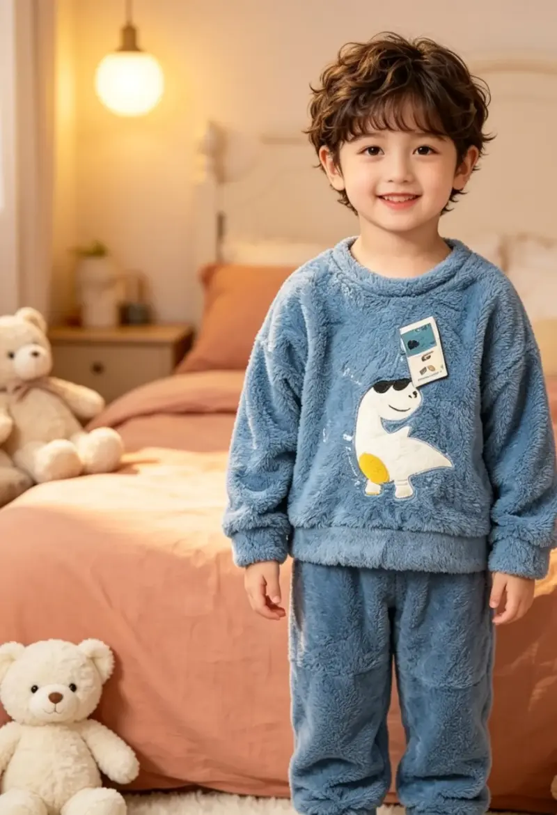 Pijama de niño azul celeste talla 6 - 3