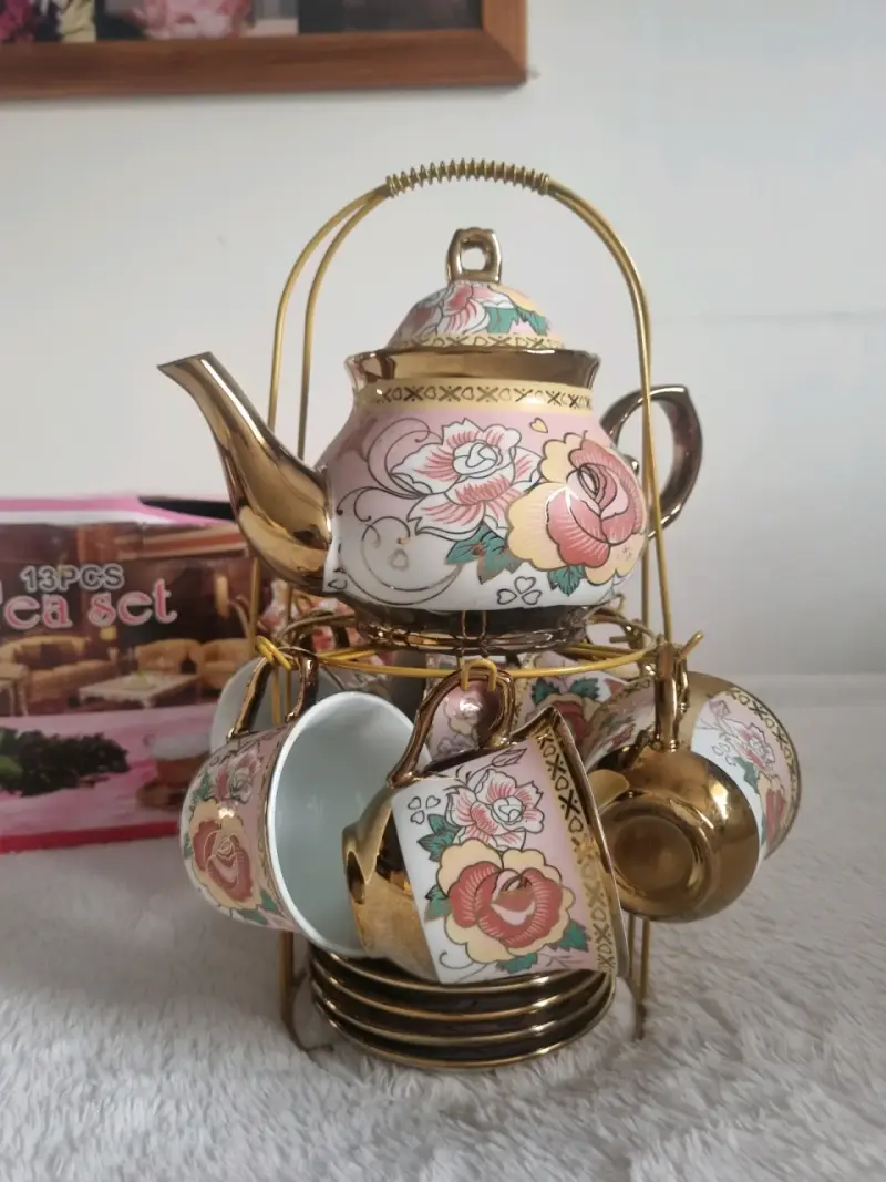 Juego de té floral de 13 piezas - 3