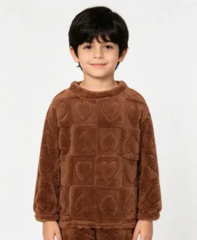 Pijama marrón para niños talla 6 - miniatura 2