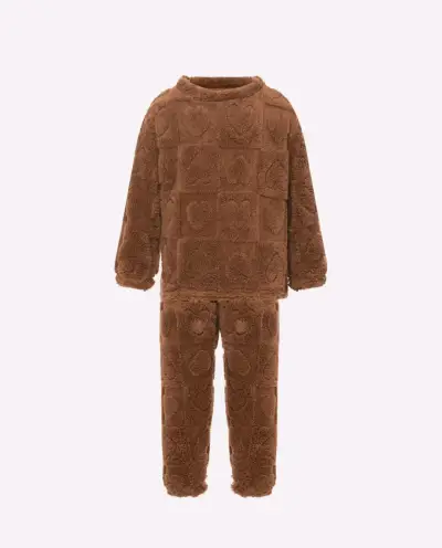 Pijama marrón para niños talla 6 - miniatura 3