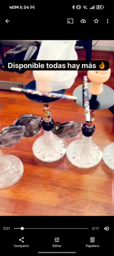 Bong de cristal colorido - miniatura 1