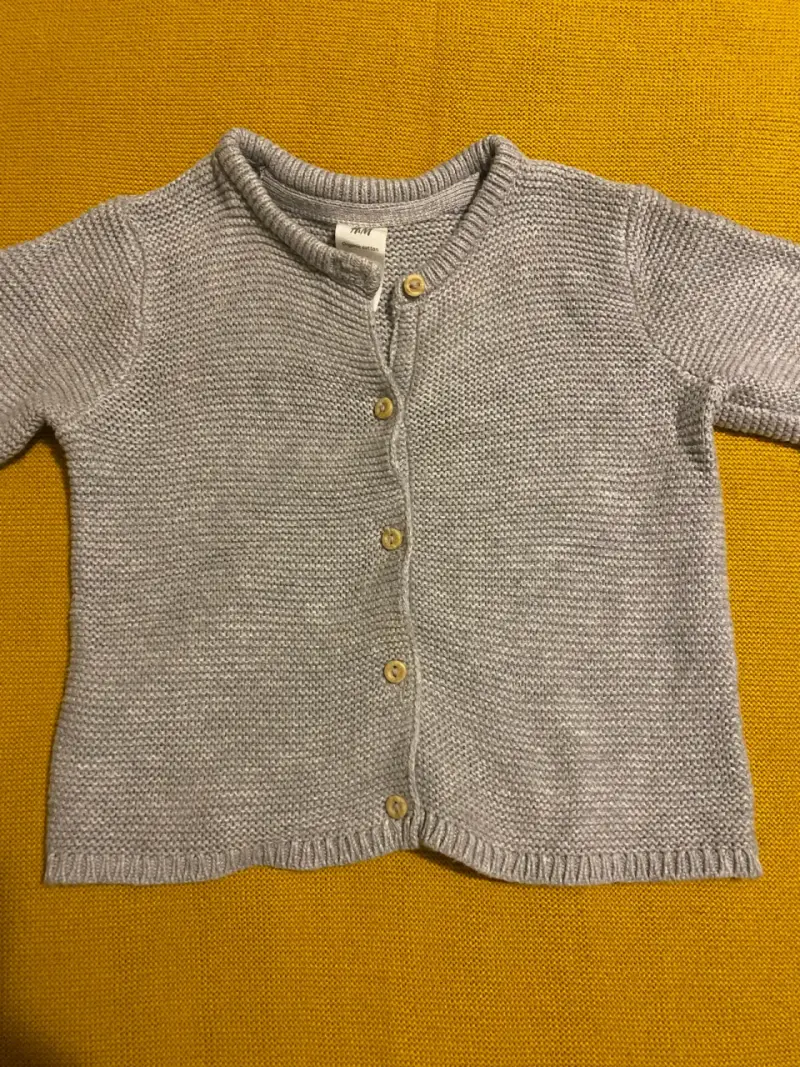 Chaleco gris para bebé talla 2-4 meses - 1