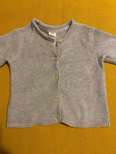 Chaleco gris para bebé talla 2-4 meses - miniatura 1
