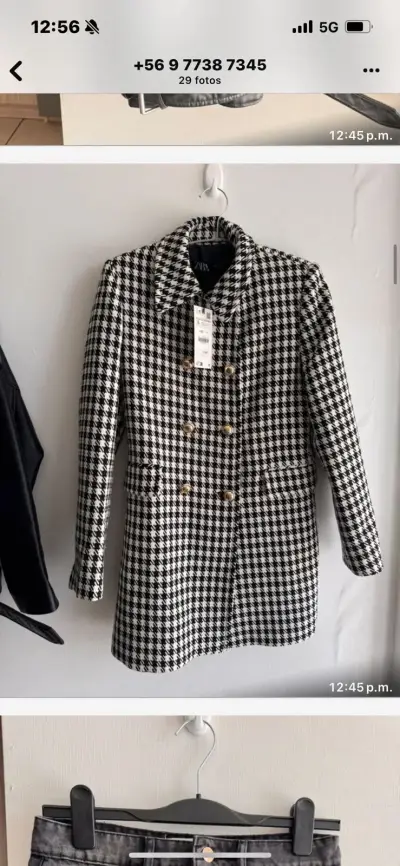 Chaqueta negra Zara con cierre - miniatura 5