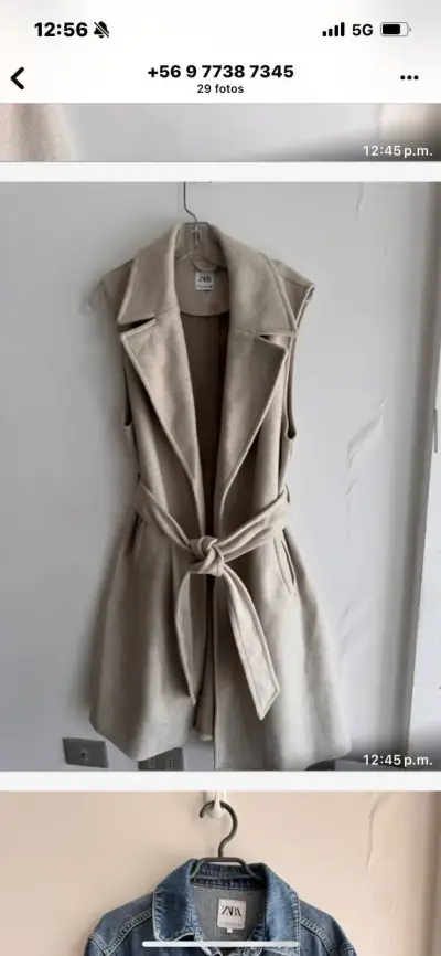 Chaqueta negra Zara con cierre - miniatura 6