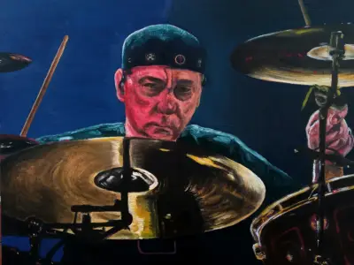 Pintura Neil Peart ( Rush) - miniatura 1