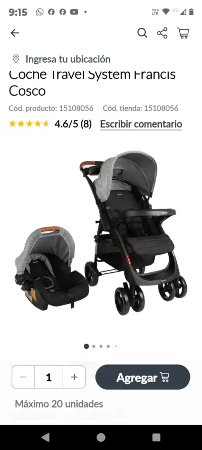 Coche Travel System Francis Cosco - miniatura 1