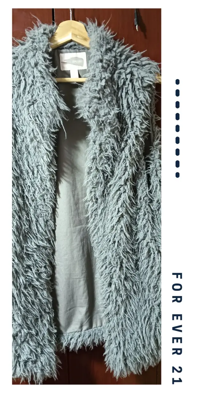 Chaleco gris peludo Forever 21 - 2