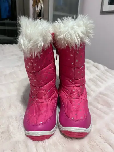 Botas de nieve rosadas para niña - miniatura 1
