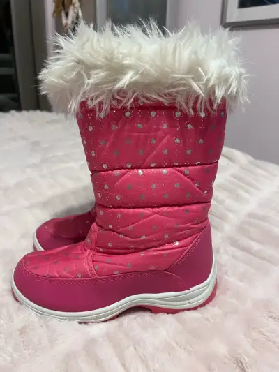 Botas de nieve rosadas para niña - miniatura 4