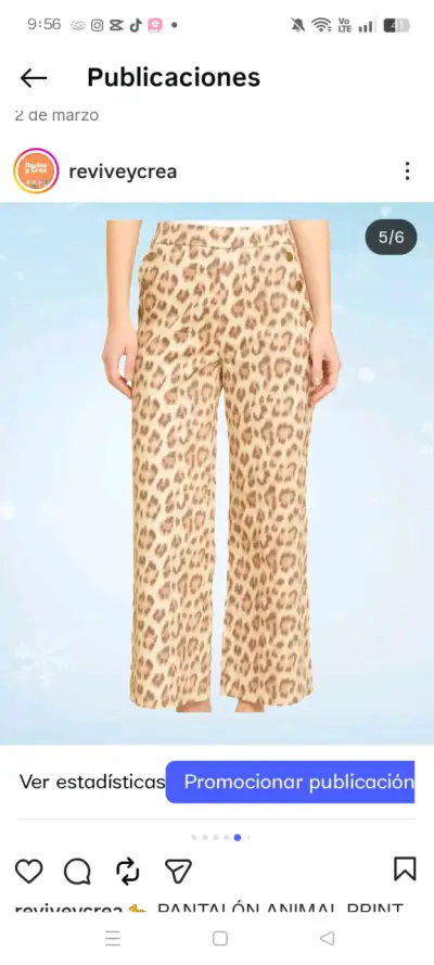 Pantalones animal print mujer - miniatura 2