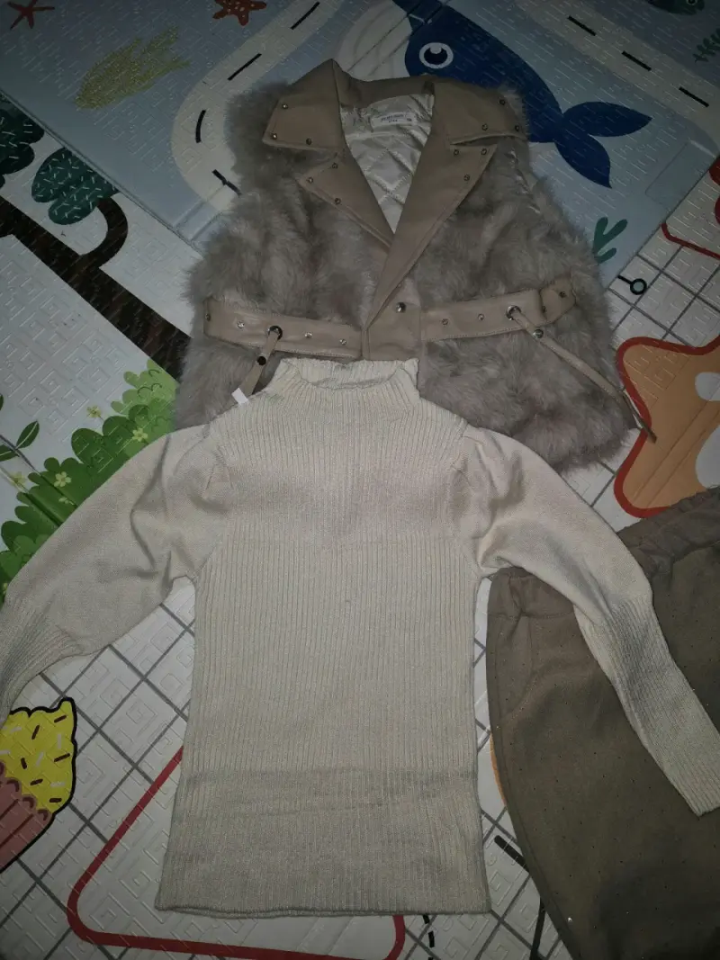 Conjunto de invierno infantil beige - 2