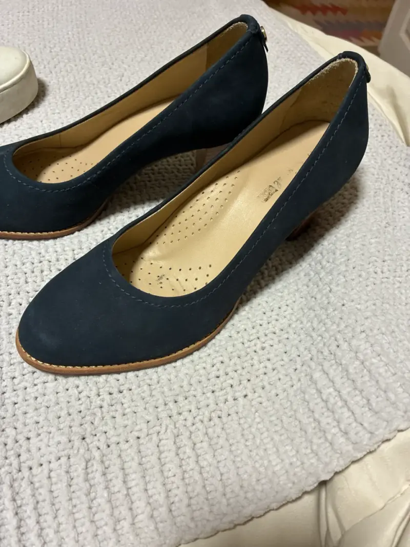 Zapatos de taco medio azul marino - 1
