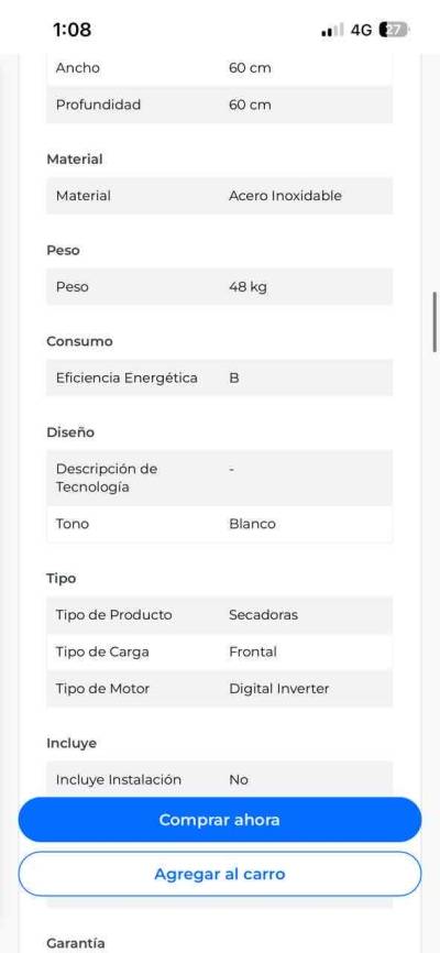 Secadora Frontal Samsung 9Kg - miniatura 2