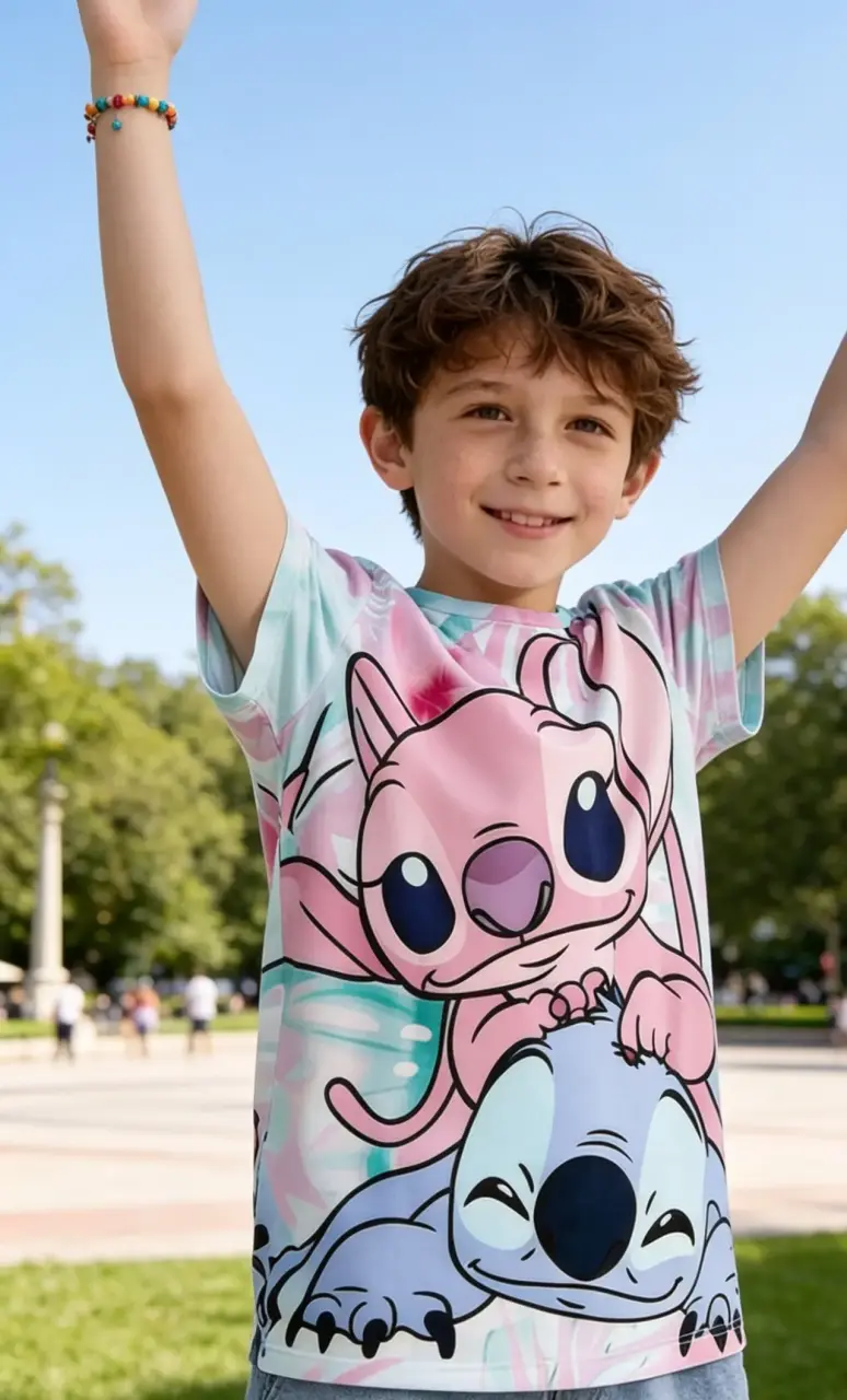 Polera infantil con estampado Disney talla 10 a 12 - 1
