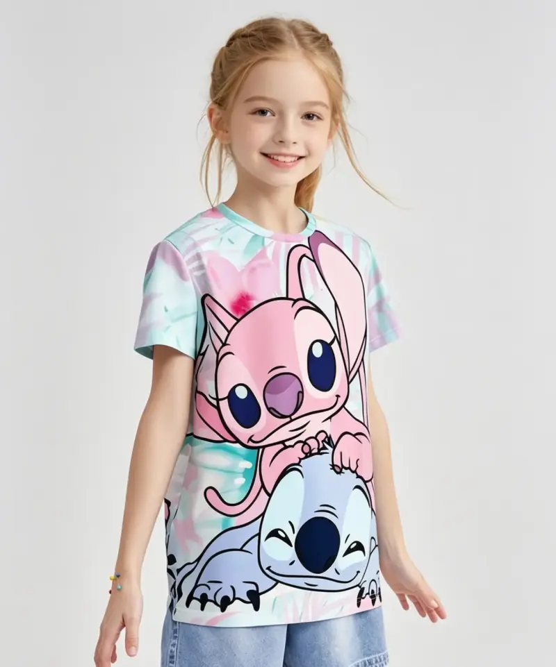 Polera infantil con estampado Disney talla 10 a 12 - 2