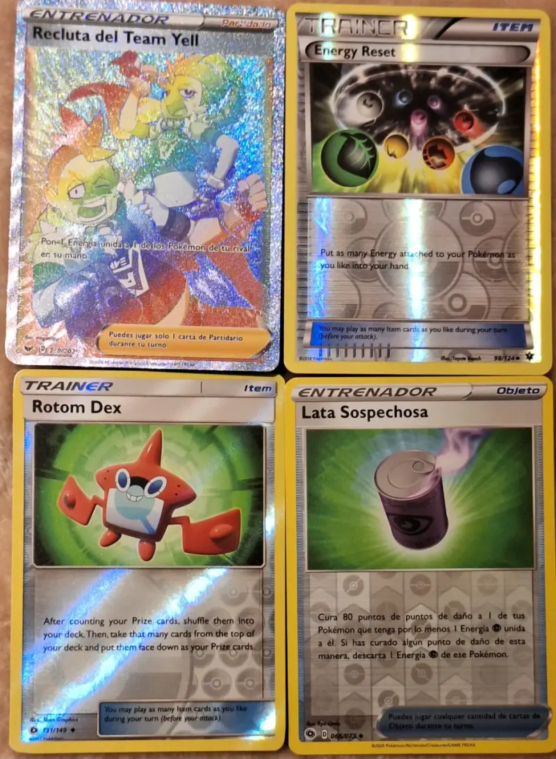 Cartas de Pokémon entrenador - 2
